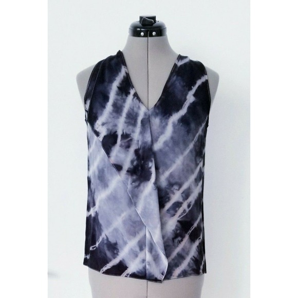 MICHAEL KORS "RUNWAY COLLECTION" ITALY FLUTTER PANEL SILK BLOUSE TANK TOP $495 4 - Picture 1 of 9